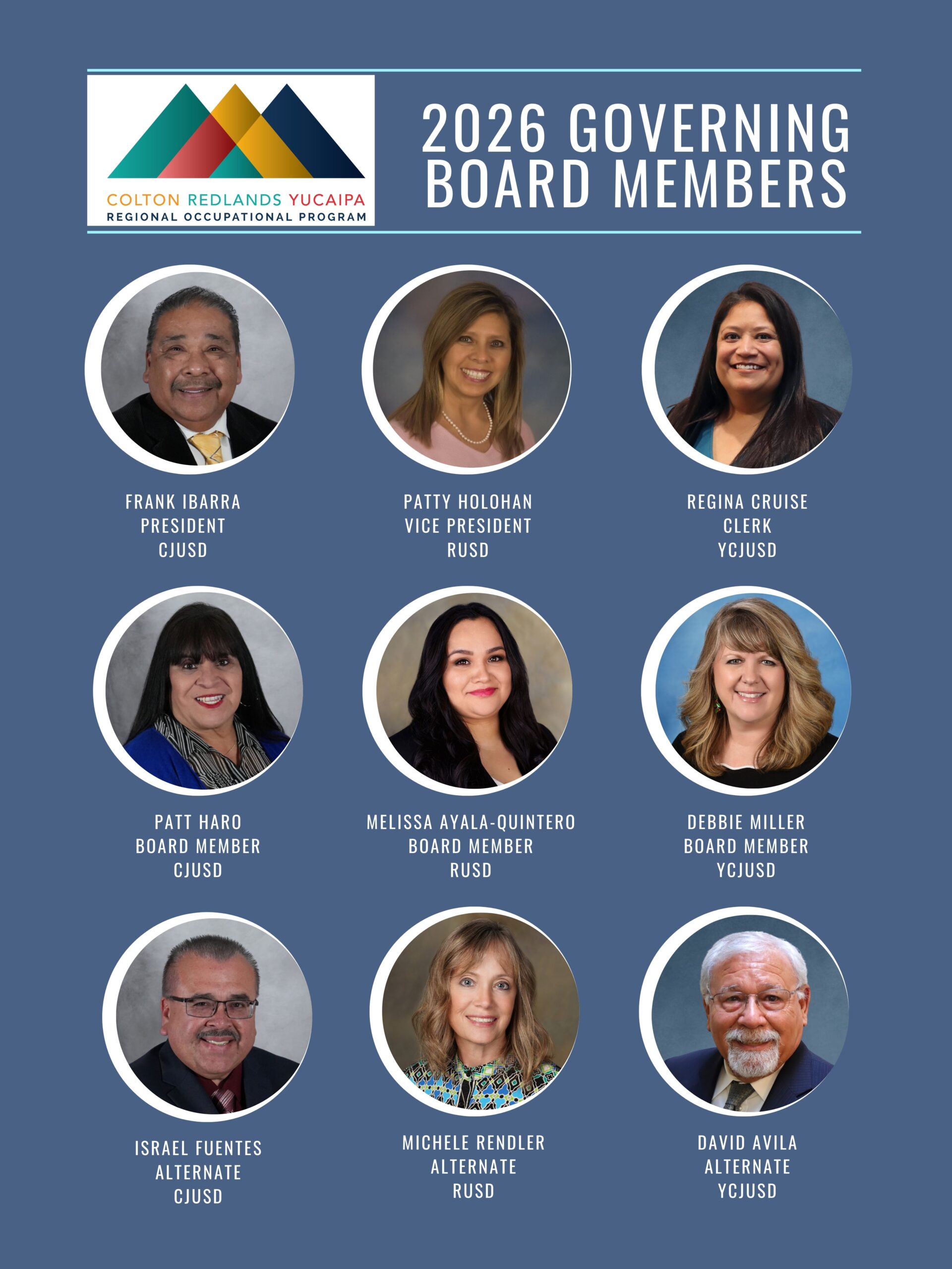 2026 Governing Board Members